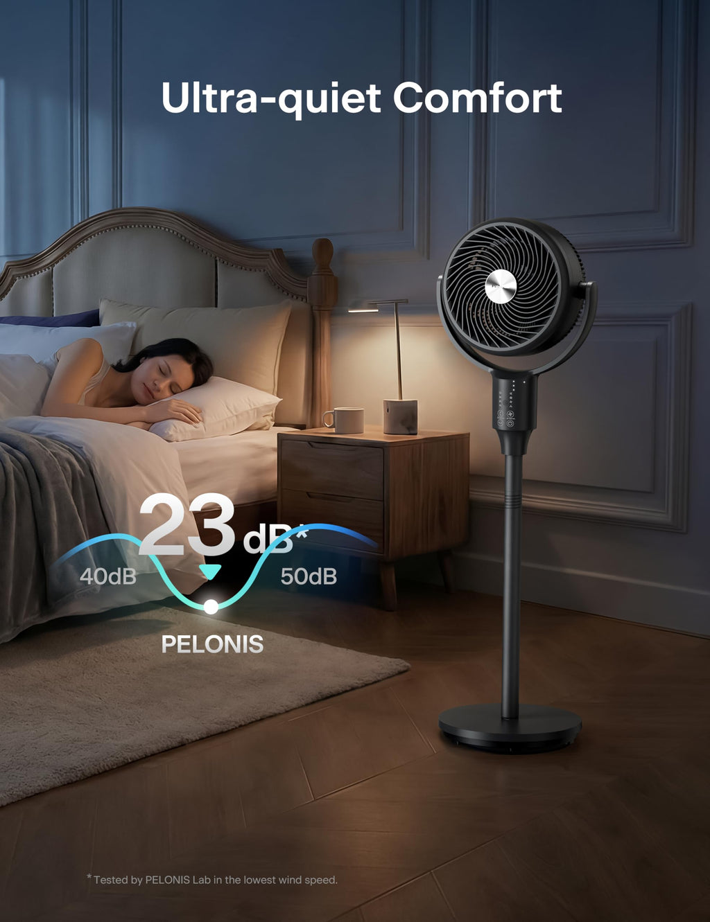 Grey Air Circulator Fan with Remote F2693