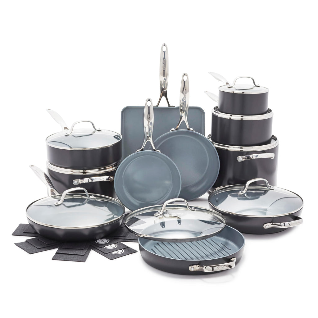 22 Piece Ceramic Nonstick Cookware Set F898