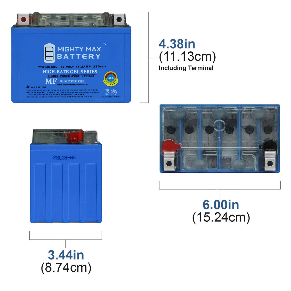 YTZ14S GEL Replacement Battery G2930