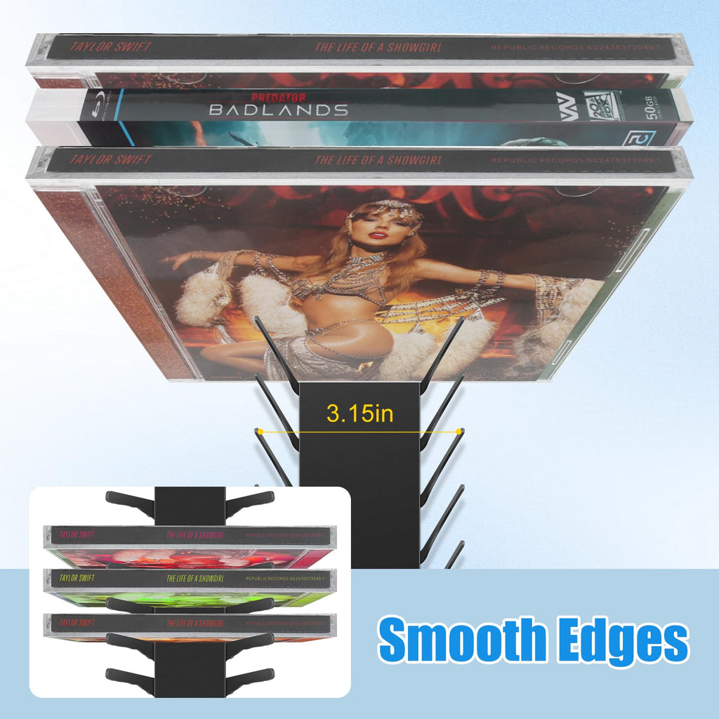 4 Pack Wall Mount Metal DVD Shelf T2477