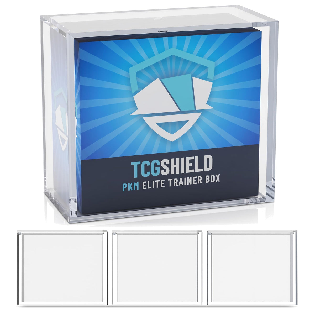 Acrylic ETB Case 3 Pack Magnetic Sliding Lid 8mm 5mm Protector Z31605