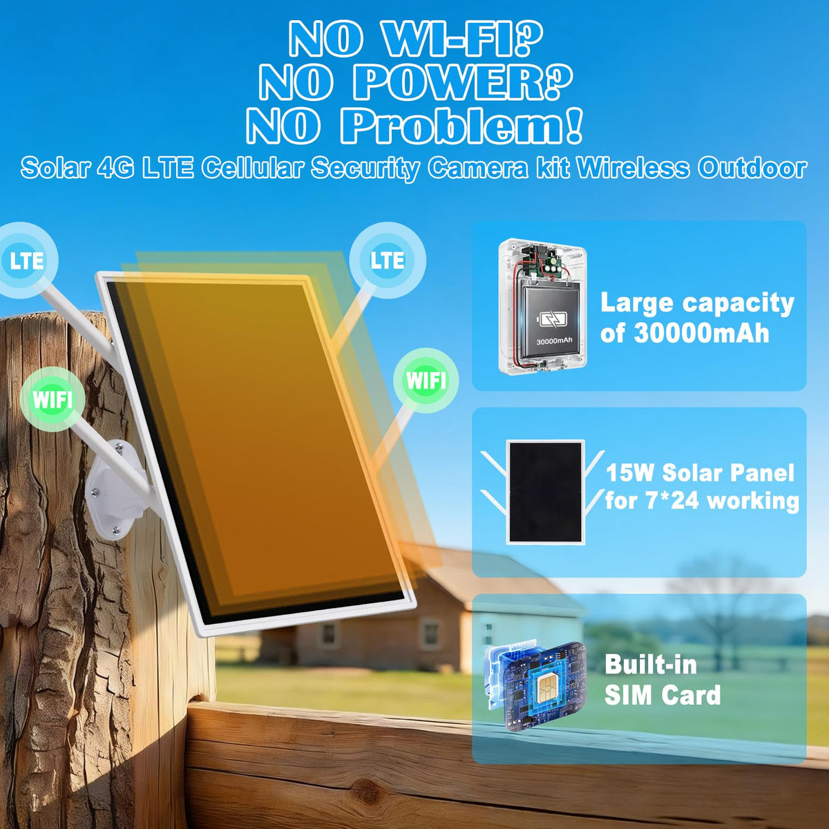 4G Solar Security Camera System with Base Station V513