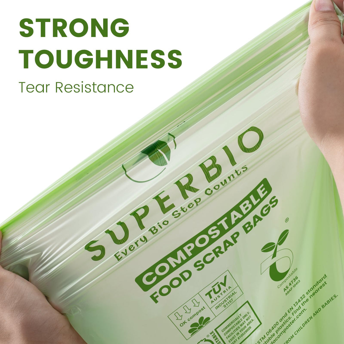 1.6 Gallon Compostable Food Scrap Bags X714