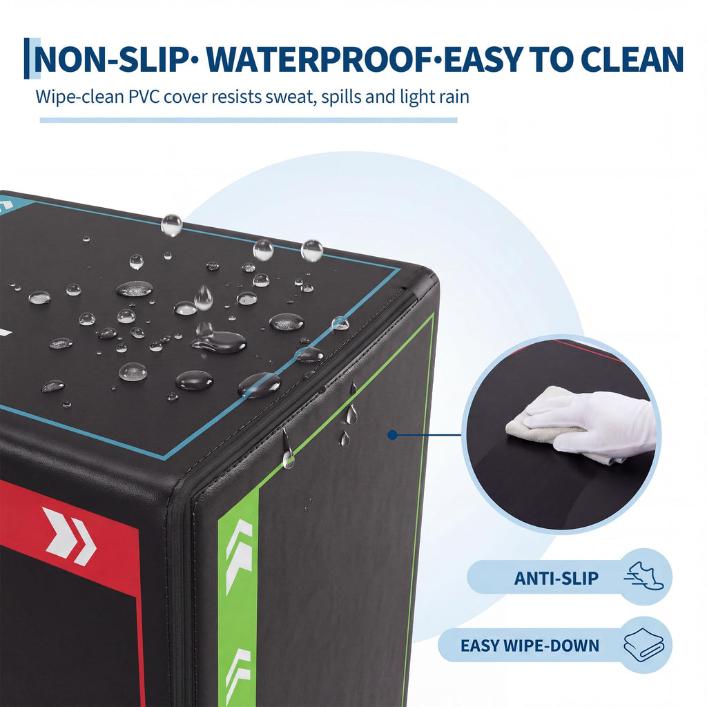 3 in 1 Plyometric Jump Box with Non-Slip Surface W828