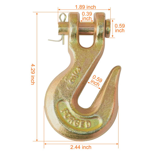 3/8" Grade 70 Clevis Slip Hook 6,600 LBS 10 Pack Q659700