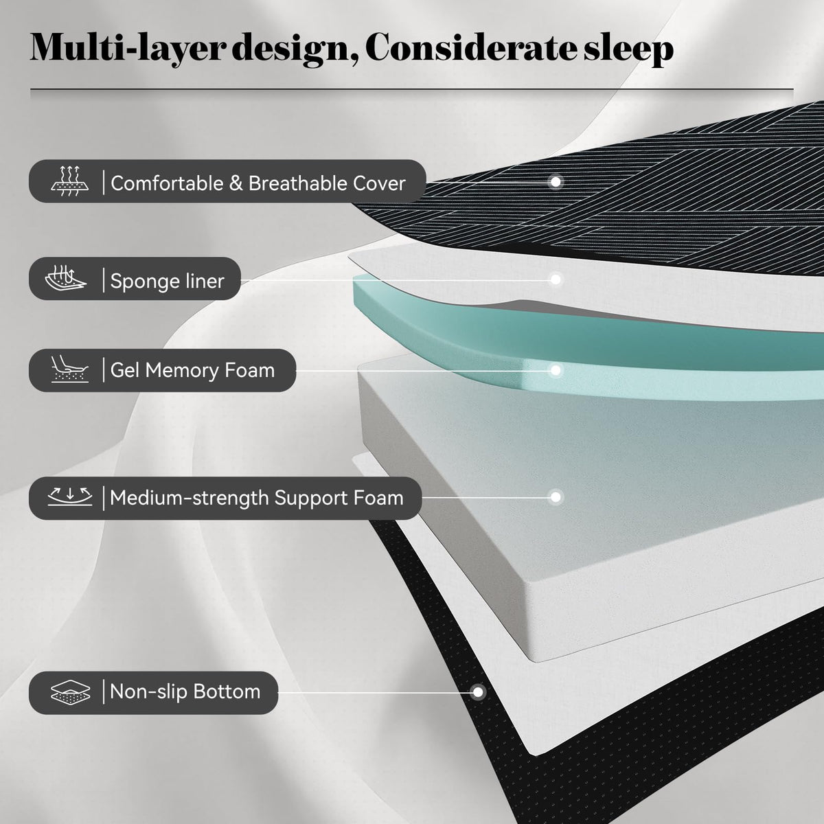 Folding Mattress Twin Size 6 Inch R8023