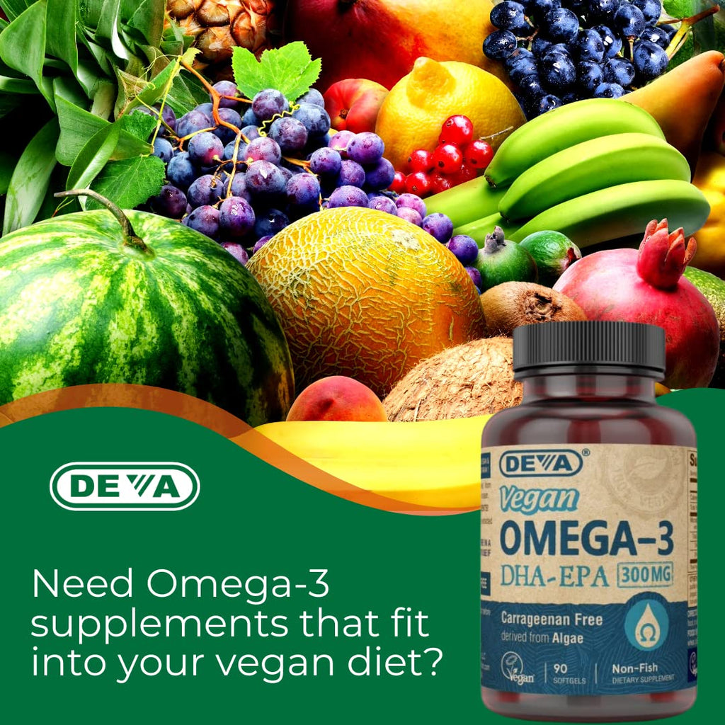 Vegan Omega-3 DHA EPA 300 mg 90 Softgels C42833