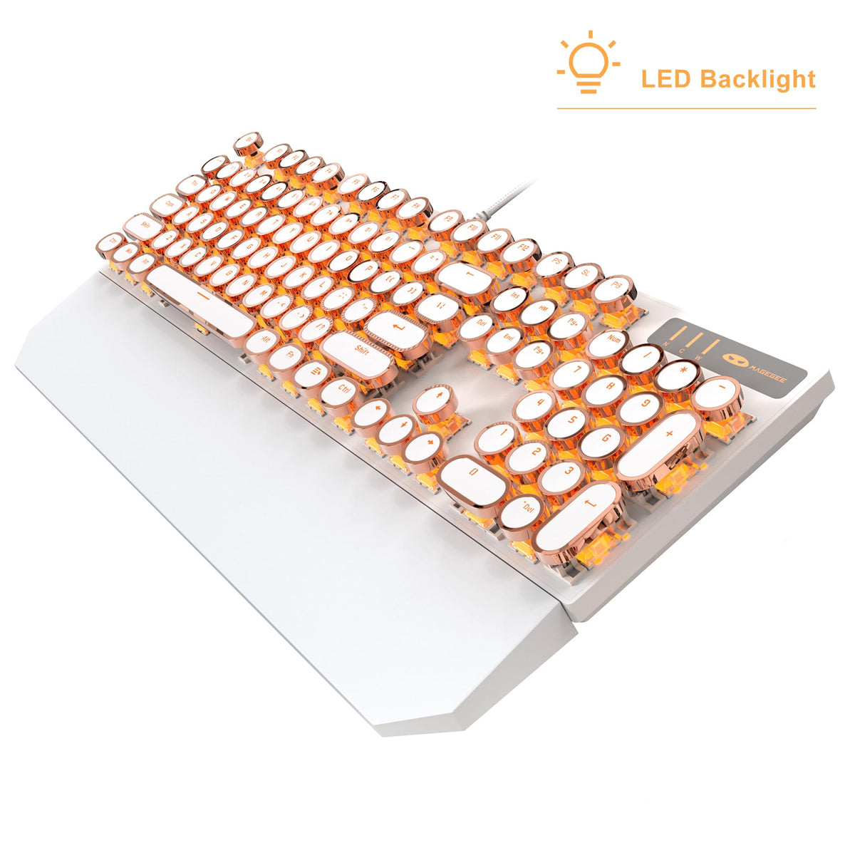 Wired Mechanical Gaming Keyboard with Magnetic Wrist Rest U51737
