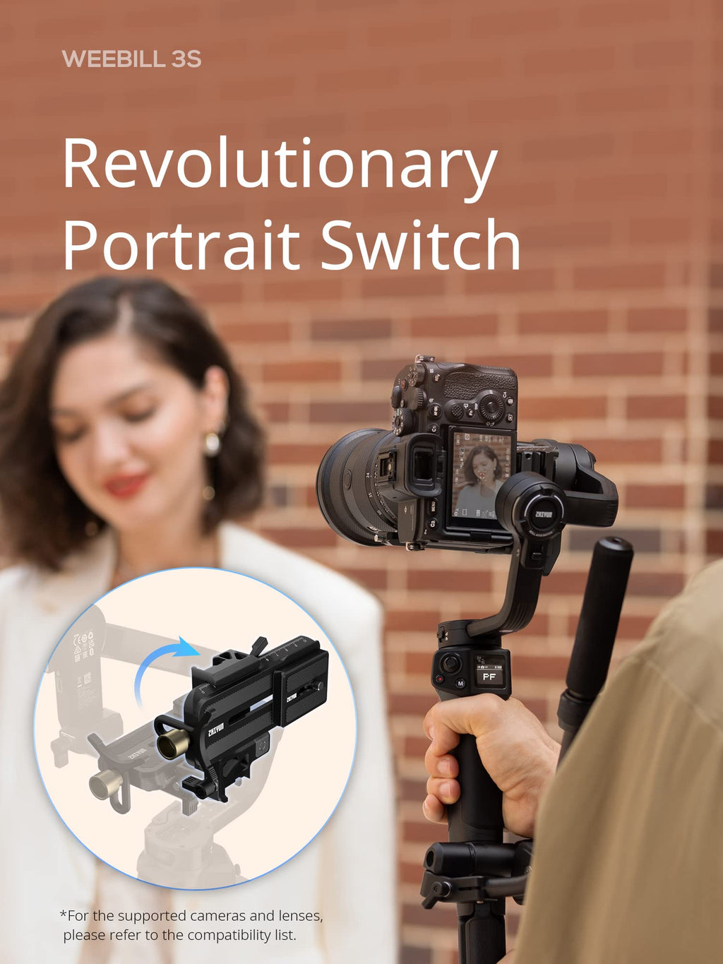 3KG Payload Gimbal Stabilizer with Fill Light J33459