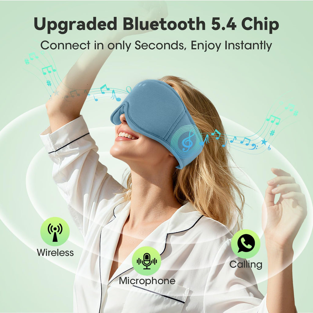 Bamboo Cotton Sleep Mask with Bluetooth Headphone Y4496