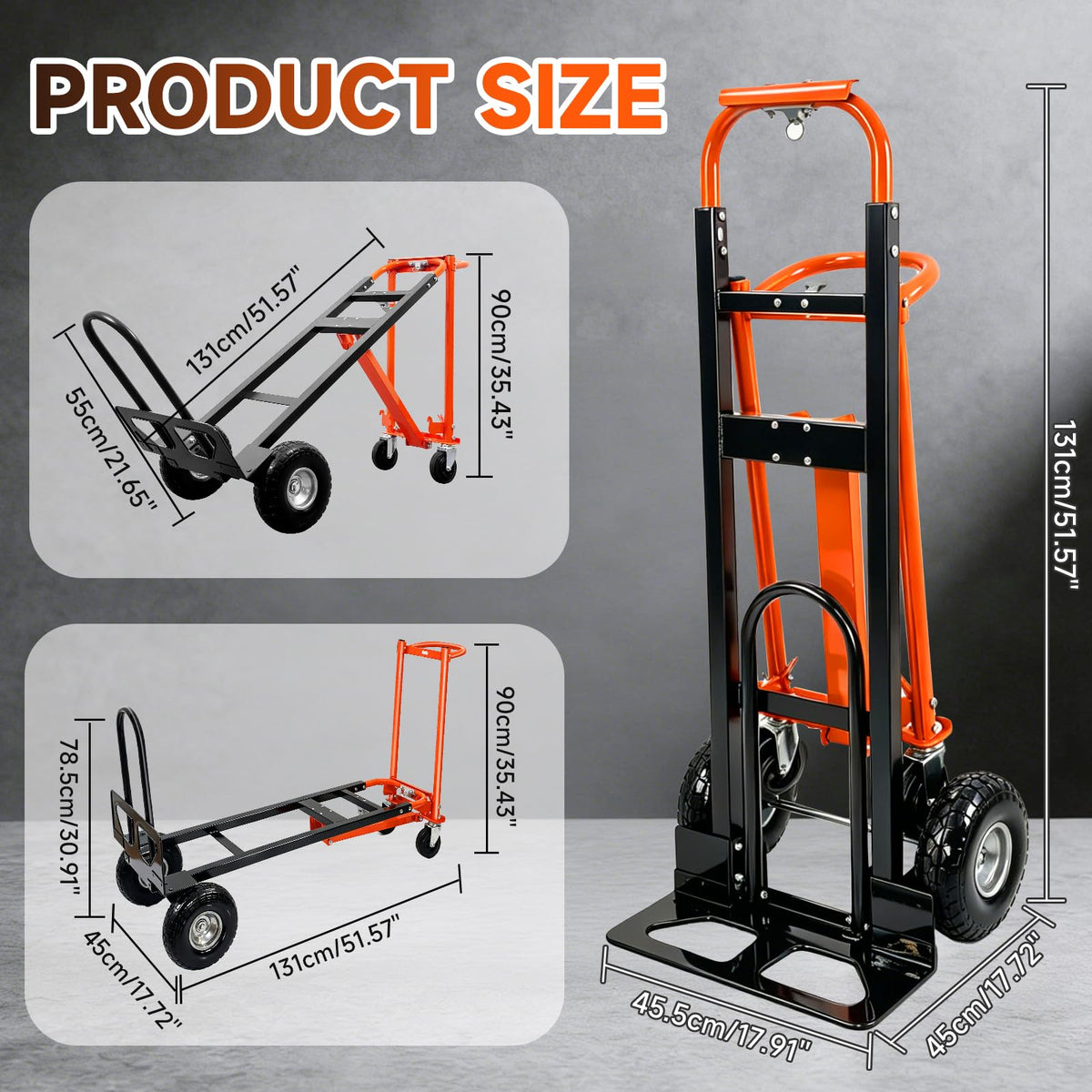 Heavy Duty Convertible Hand Truck with Wheels Z160