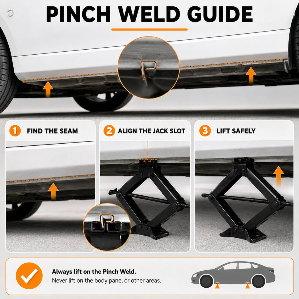 3 Ton Scissor Car Jack Kit with Ratchet Wrench Z25948