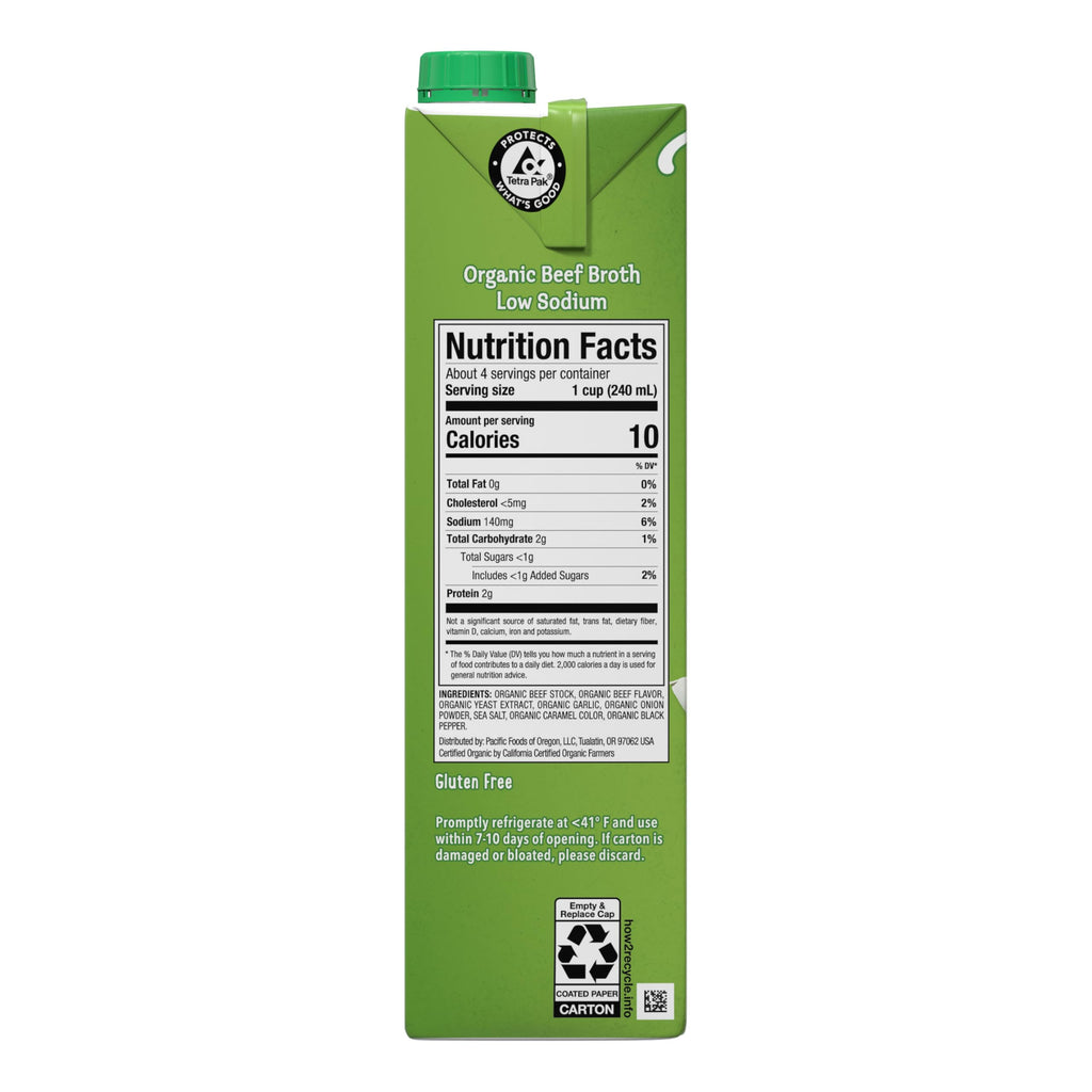 Low Sodium Organic Beef Broth 32 oz 12 Pack L379142