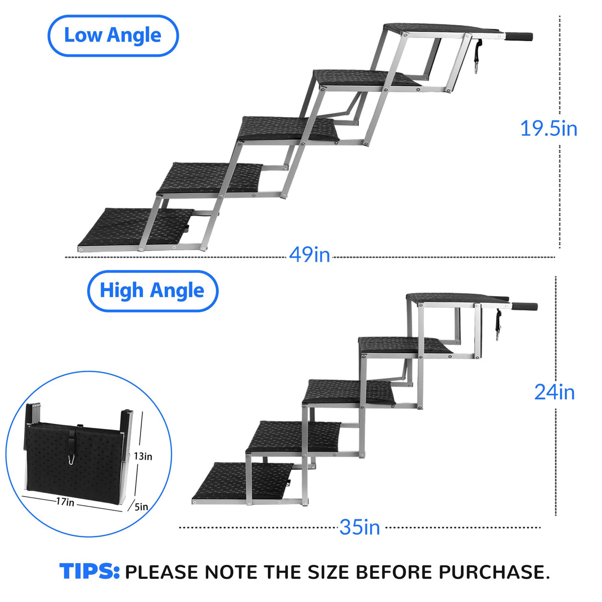 Foldable Dog Stairs for Car L73793