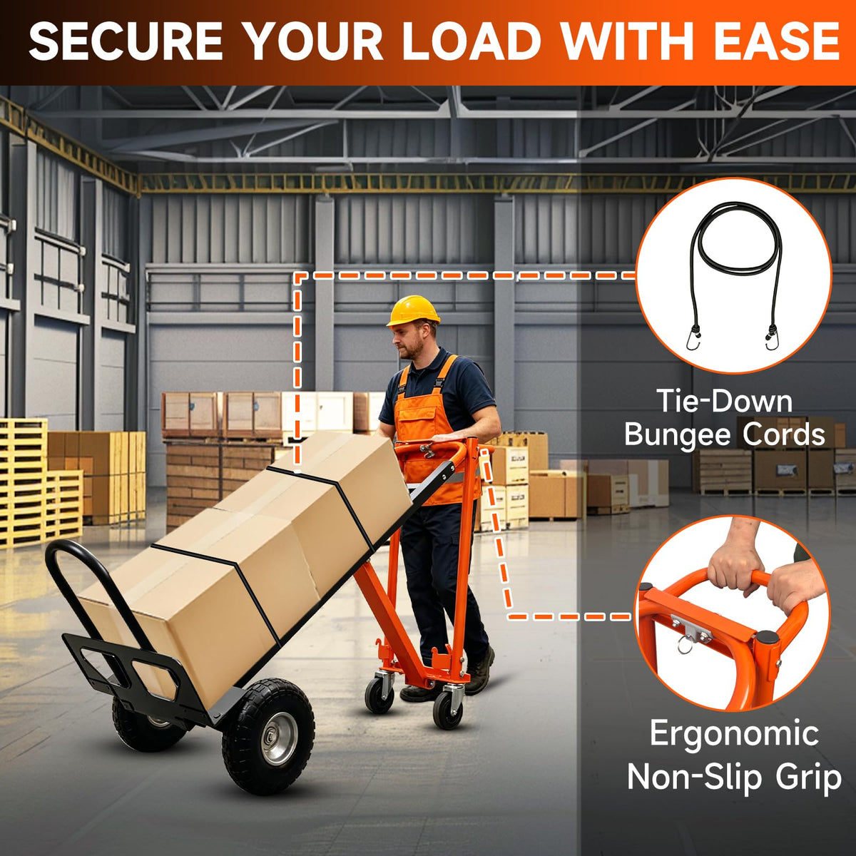 Heavy Duty Convertible Hand Truck with Wheels Z160