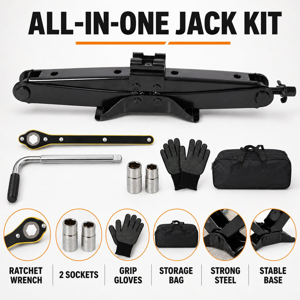 3 Ton Scissor Car Jack Kit with Ratchet Wrench Z25948