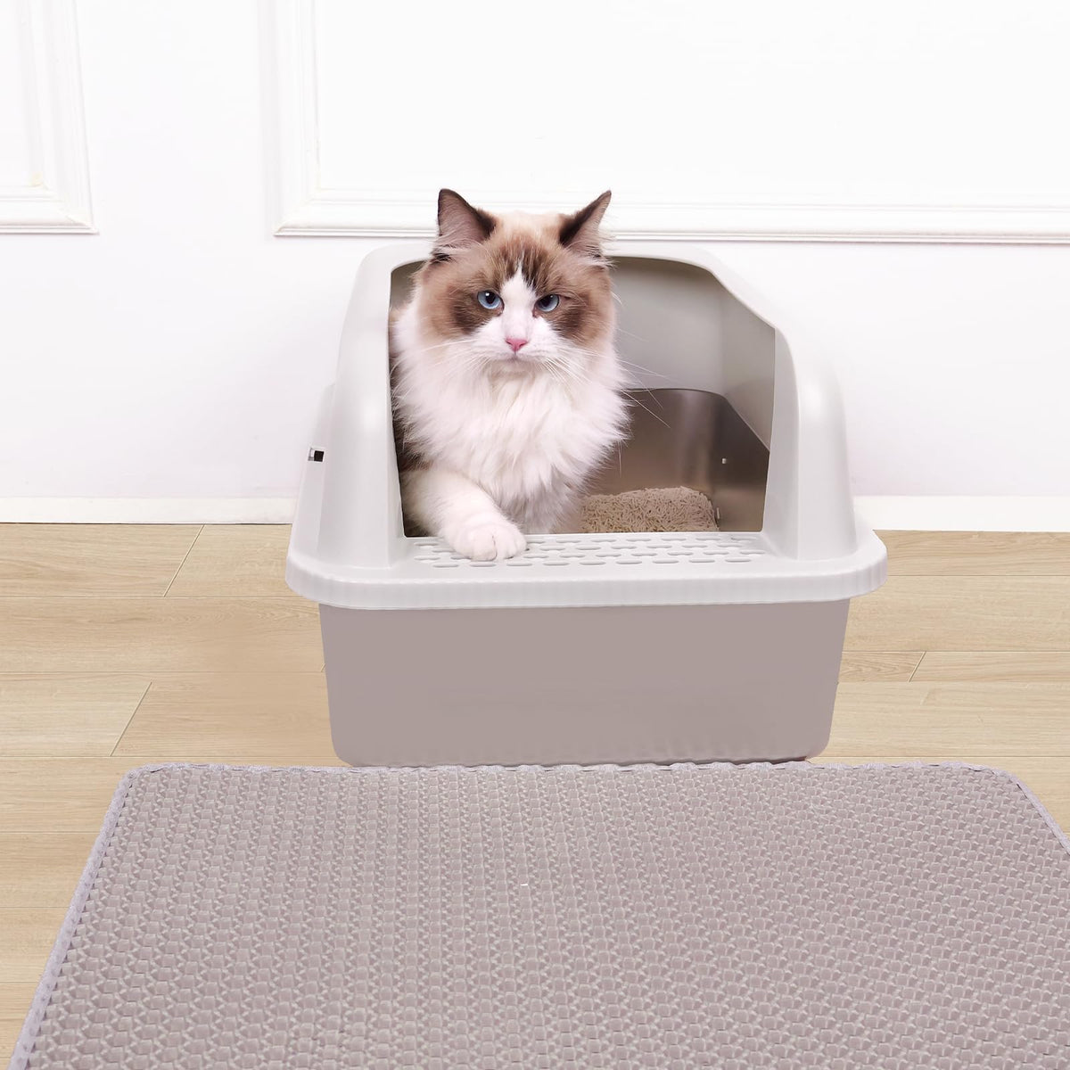 Stainless Steel Cat Litter Box with Lid M796
