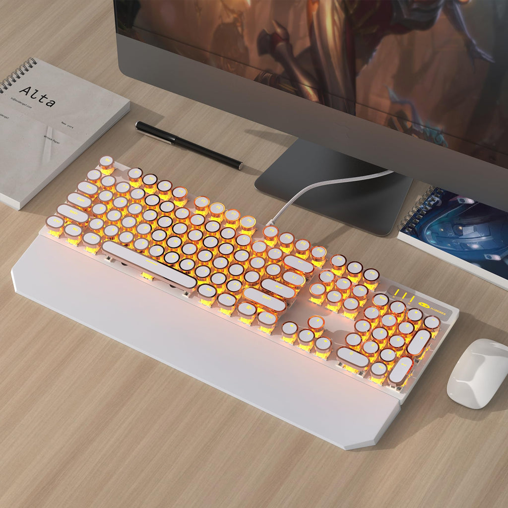 Wired Mechanical Gaming Keyboard with Magnetic Wrist Rest U51737