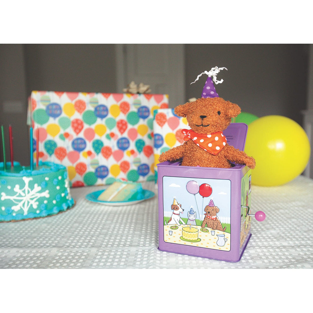 Birthday Puppy Jack-in-the-Box Toy P7879