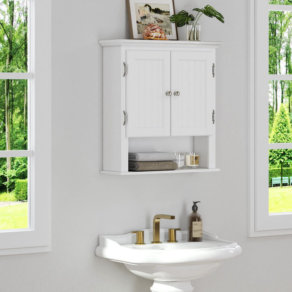 White Wall-Mounted Bathroom Cabinet B465045