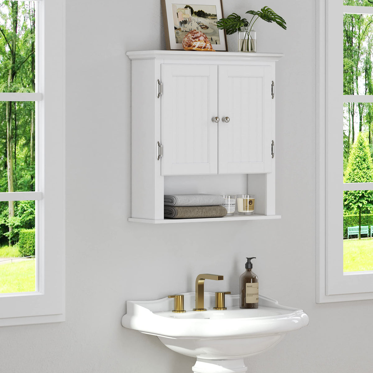 White Wall-Mounted Bathroom Cabinet B465045