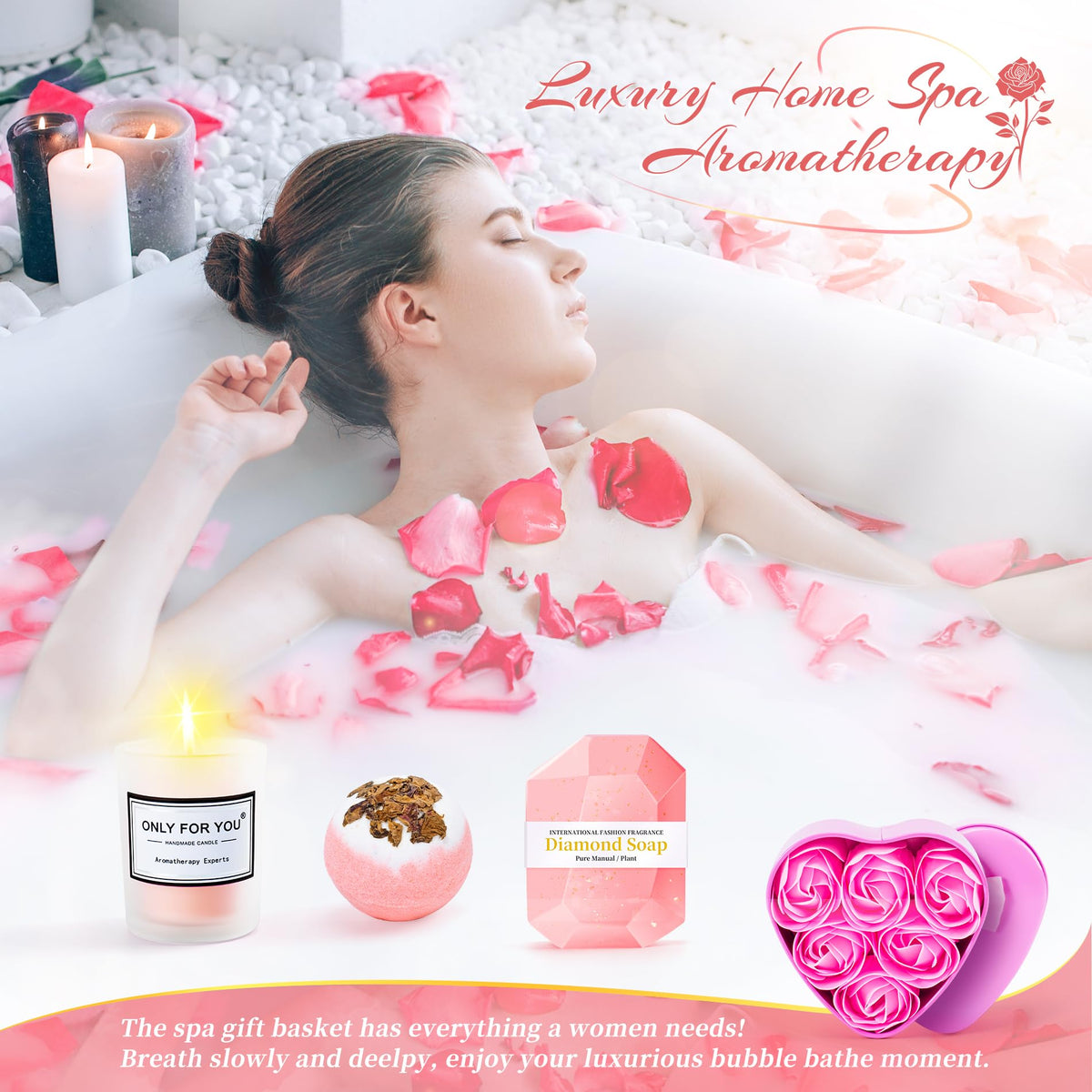Pink 15 Pc Self Care Spa Gift Set I277