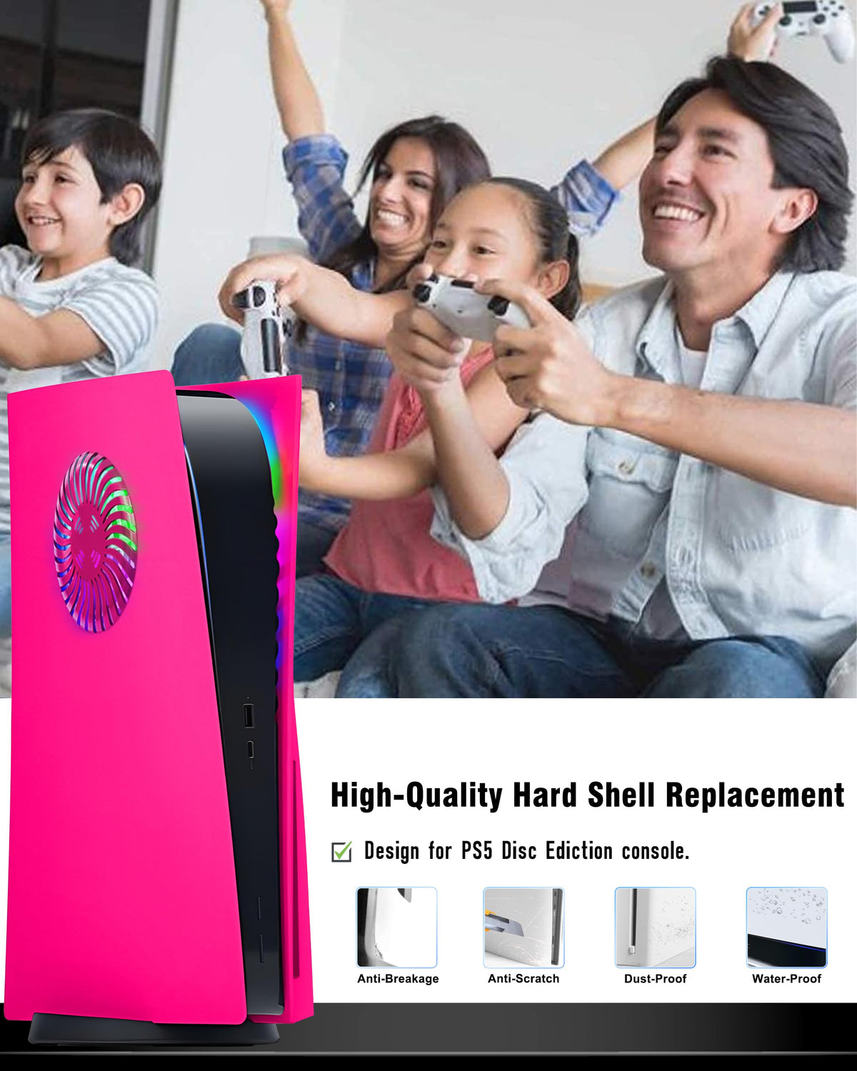 Nova Pink Vented Faceplate for PS5 Disc Edition Y27138