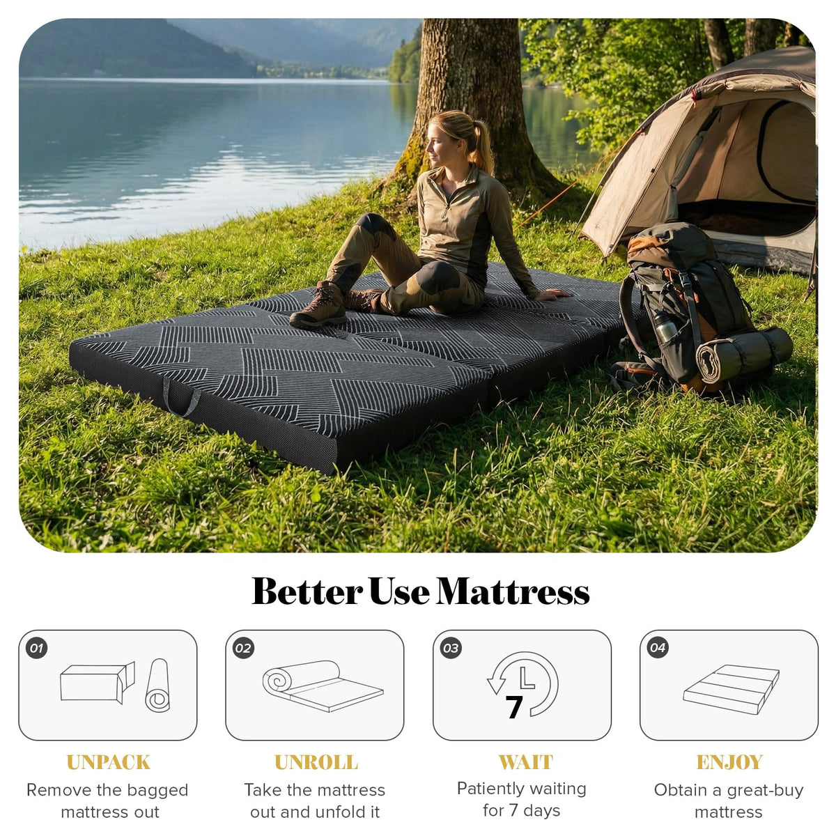 Folding Mattress Twin Size 6 Inch R8023