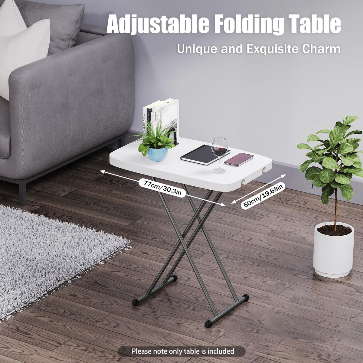 White 30" Folding Table B501742