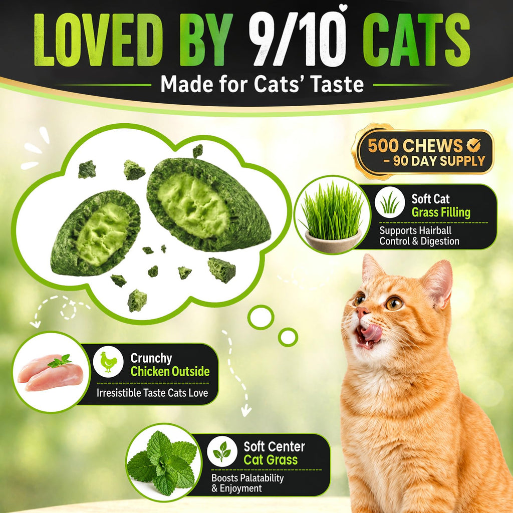Cat Grass Treats Hairball Treatment for Cats H169