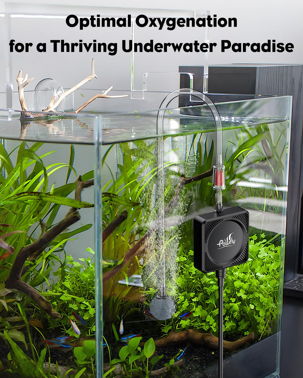 Nano Silent Aquarium Air Pump, 1.3 W 450 mL/min I964
