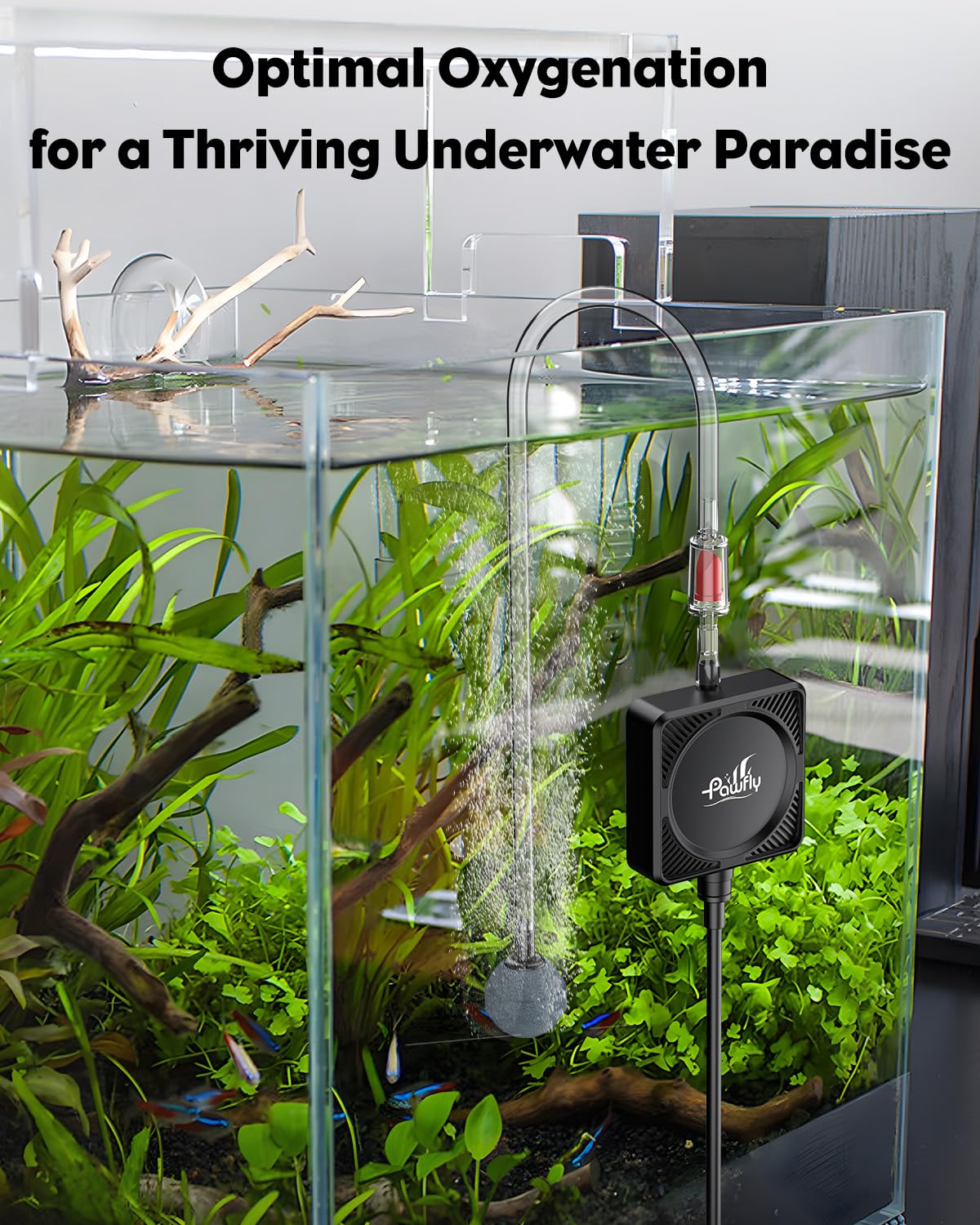 Nano Silent Aquarium Air Pump, 1.3 W 450 mL/min I964