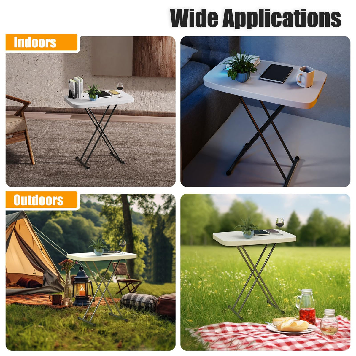White 30" Folding Table B501742