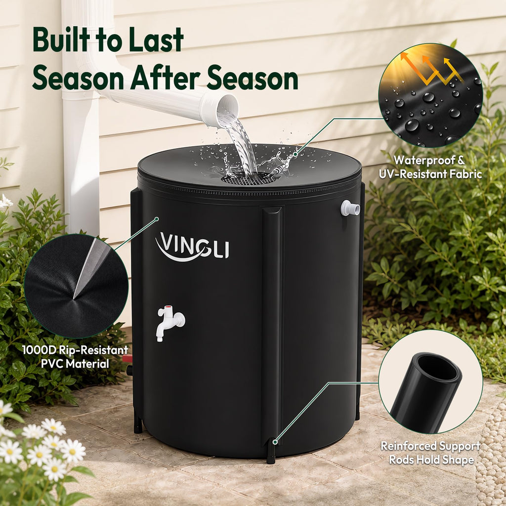 Collapsible 50 Gallon Rain Barrel J419