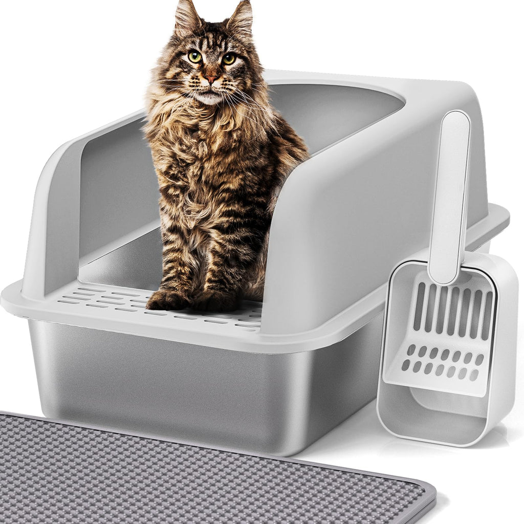 Stainless Steel Cat Litter Box with Lid M796