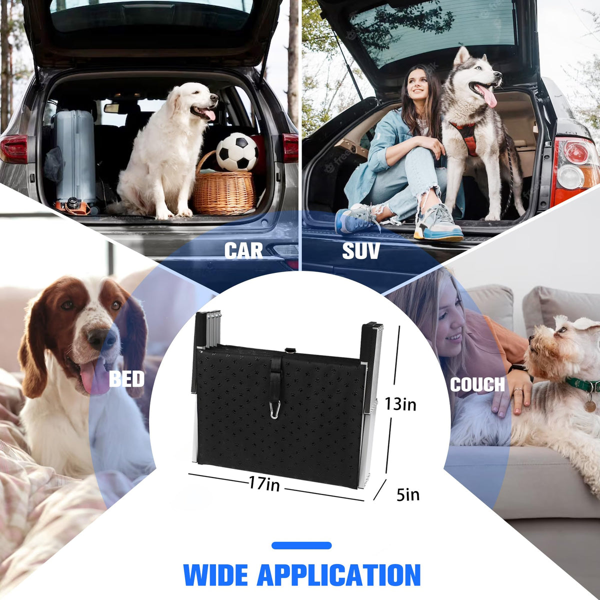 Foldable Dog Stairs for Car L73793