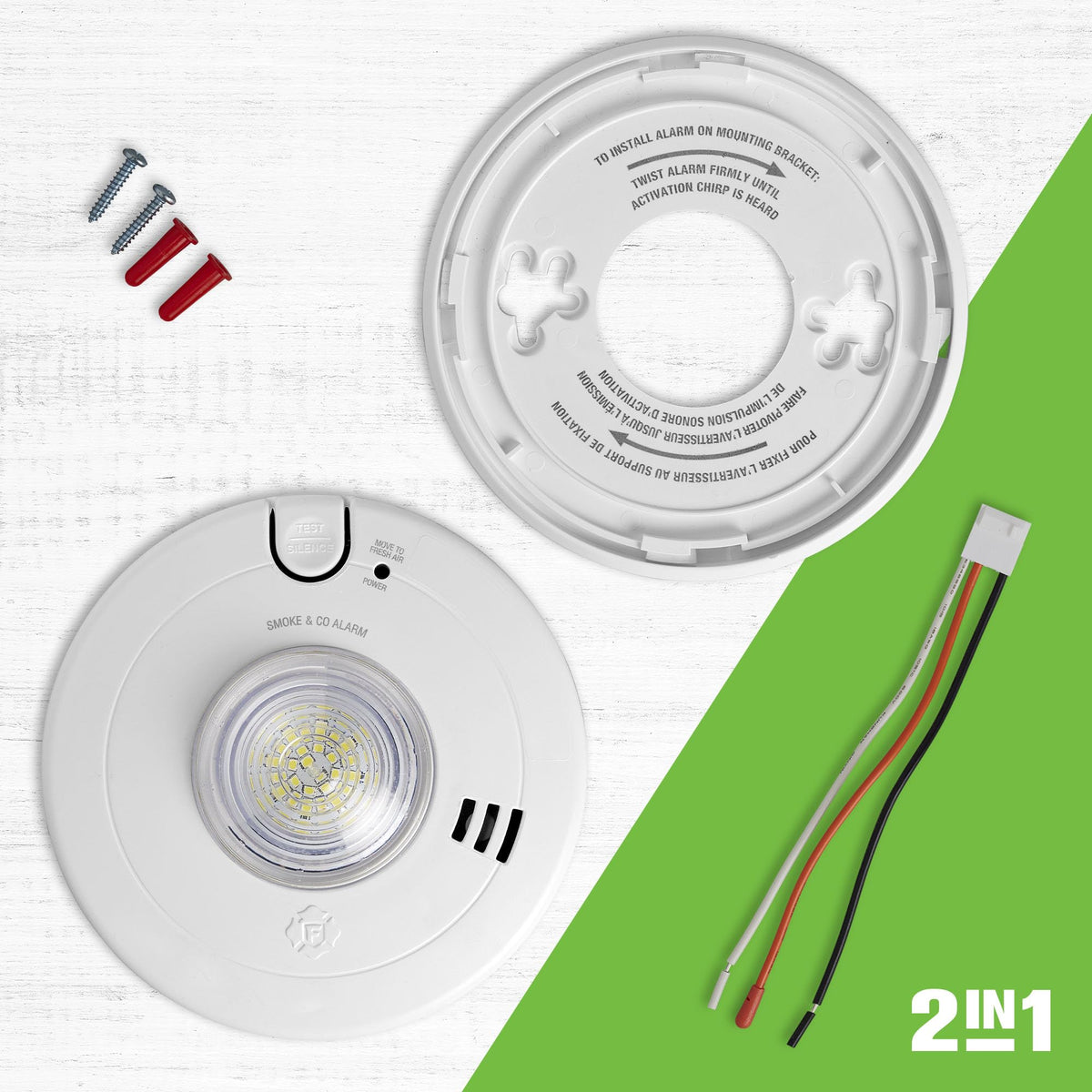 Hardwire Combination Smoke & Carbon Monoxide Alarm W67102