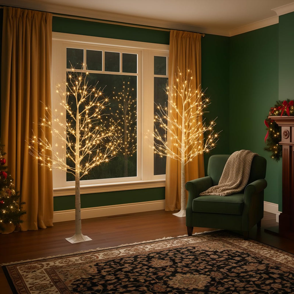 6ft Lighted Birch Tree S4969