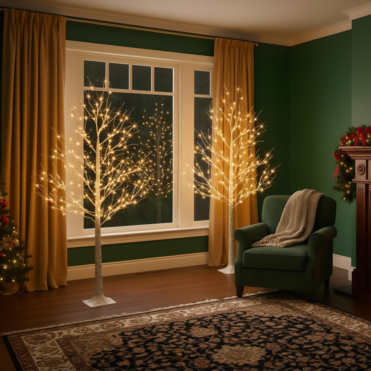 6ft Lighted Birch Tree S4969