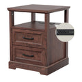 18'' Wood Nightstand with Charging Station S748199