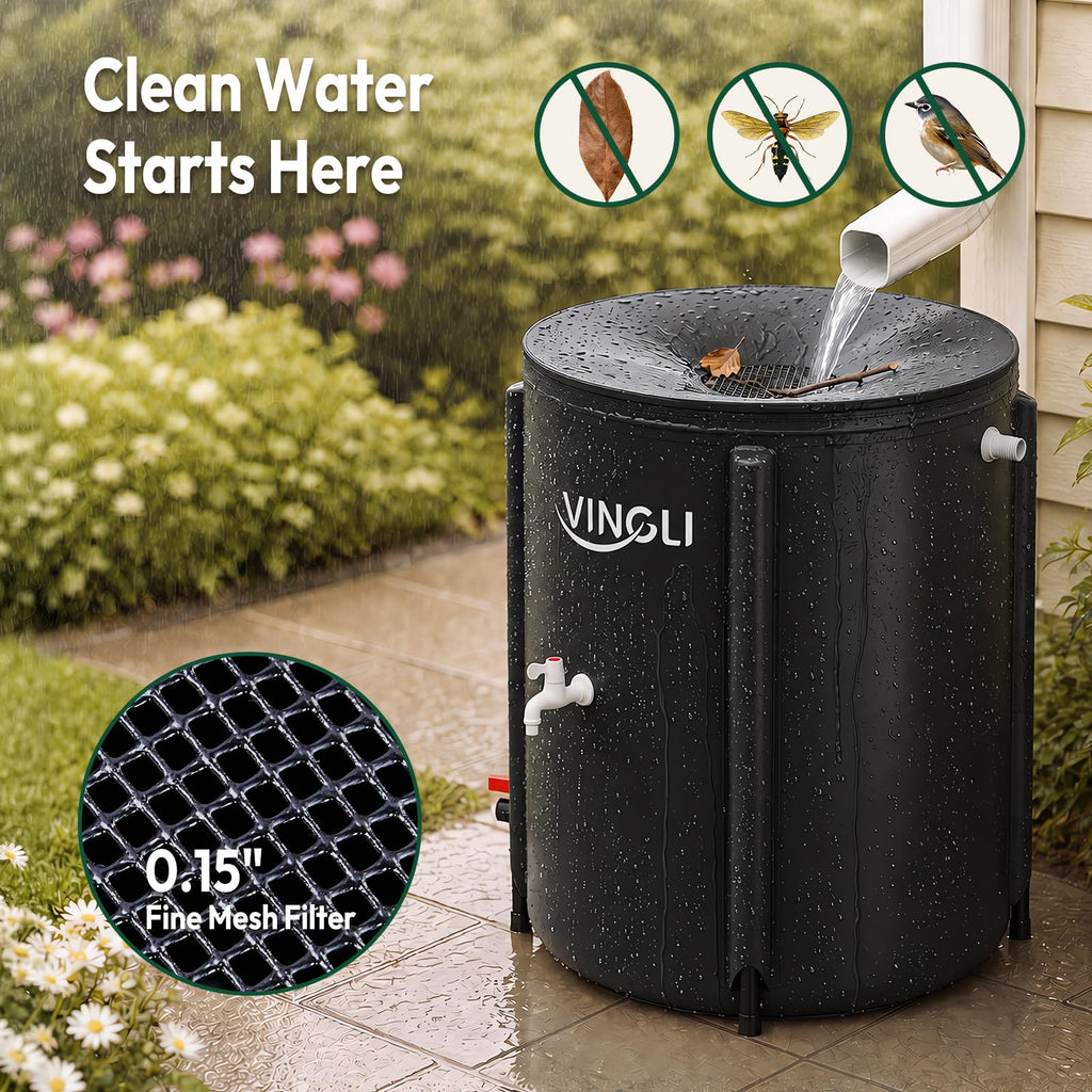 Collapsible 50 Gallon Rain Barrel J419