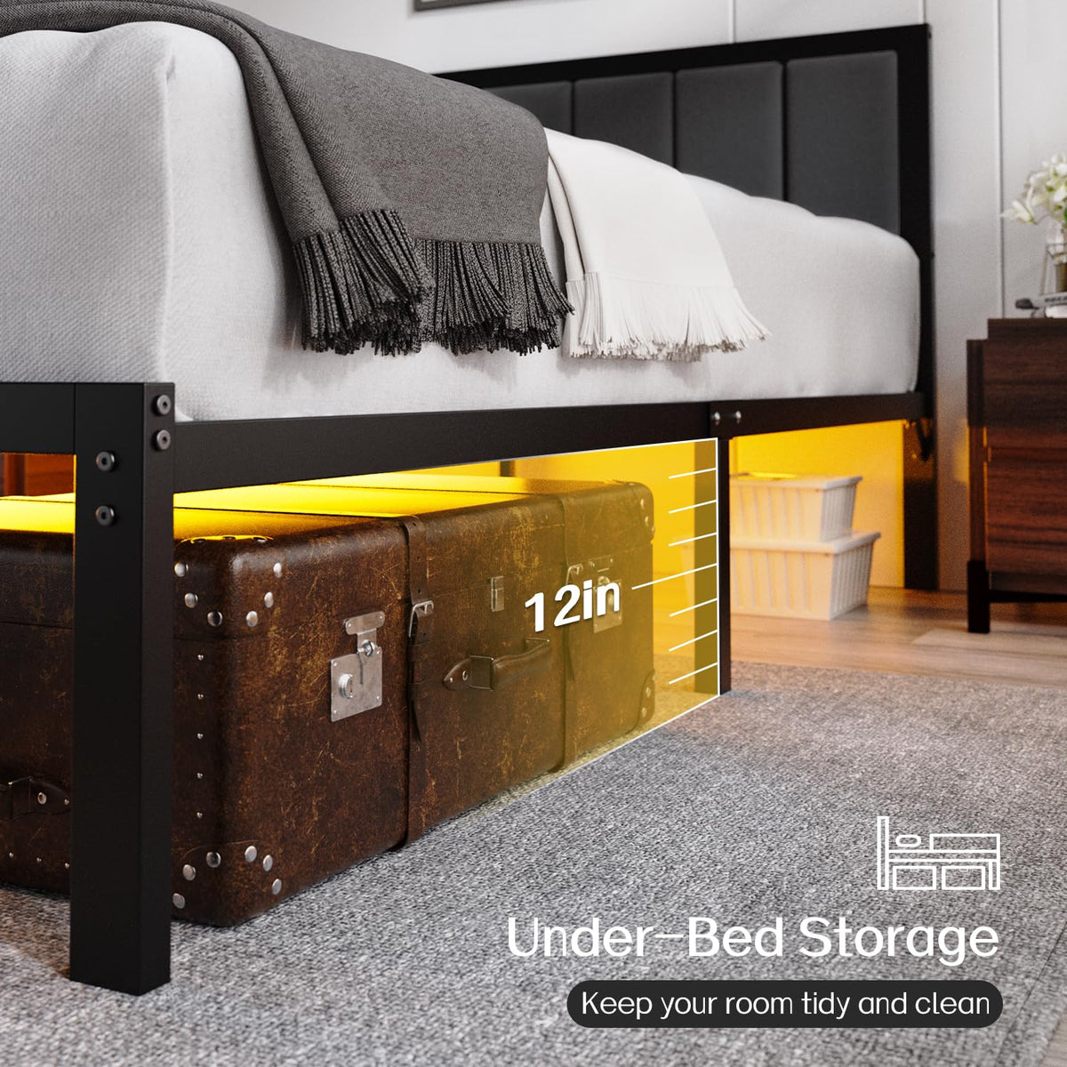 Full Bed Frame with Headboard X720