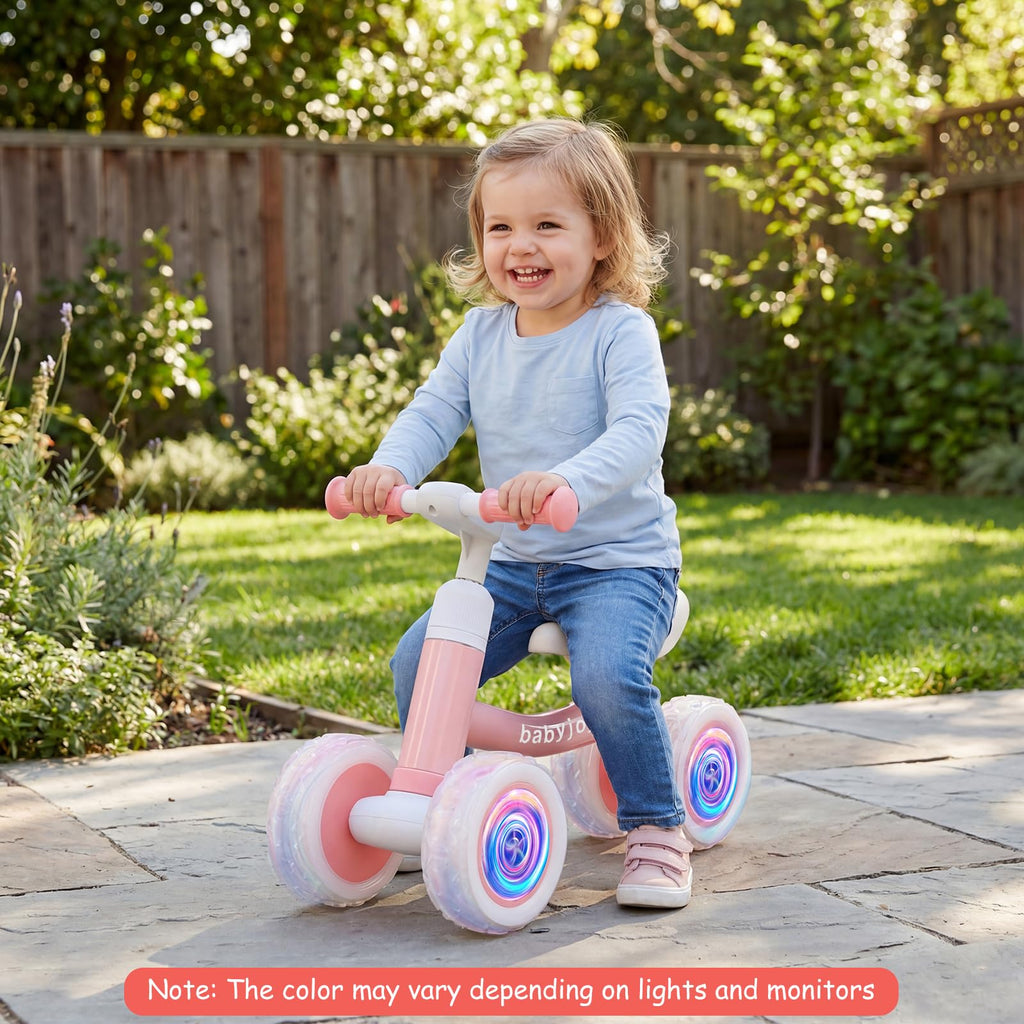 4 Wheels Toddler Balance Bike with Adjustable Handlebar & Seat F440