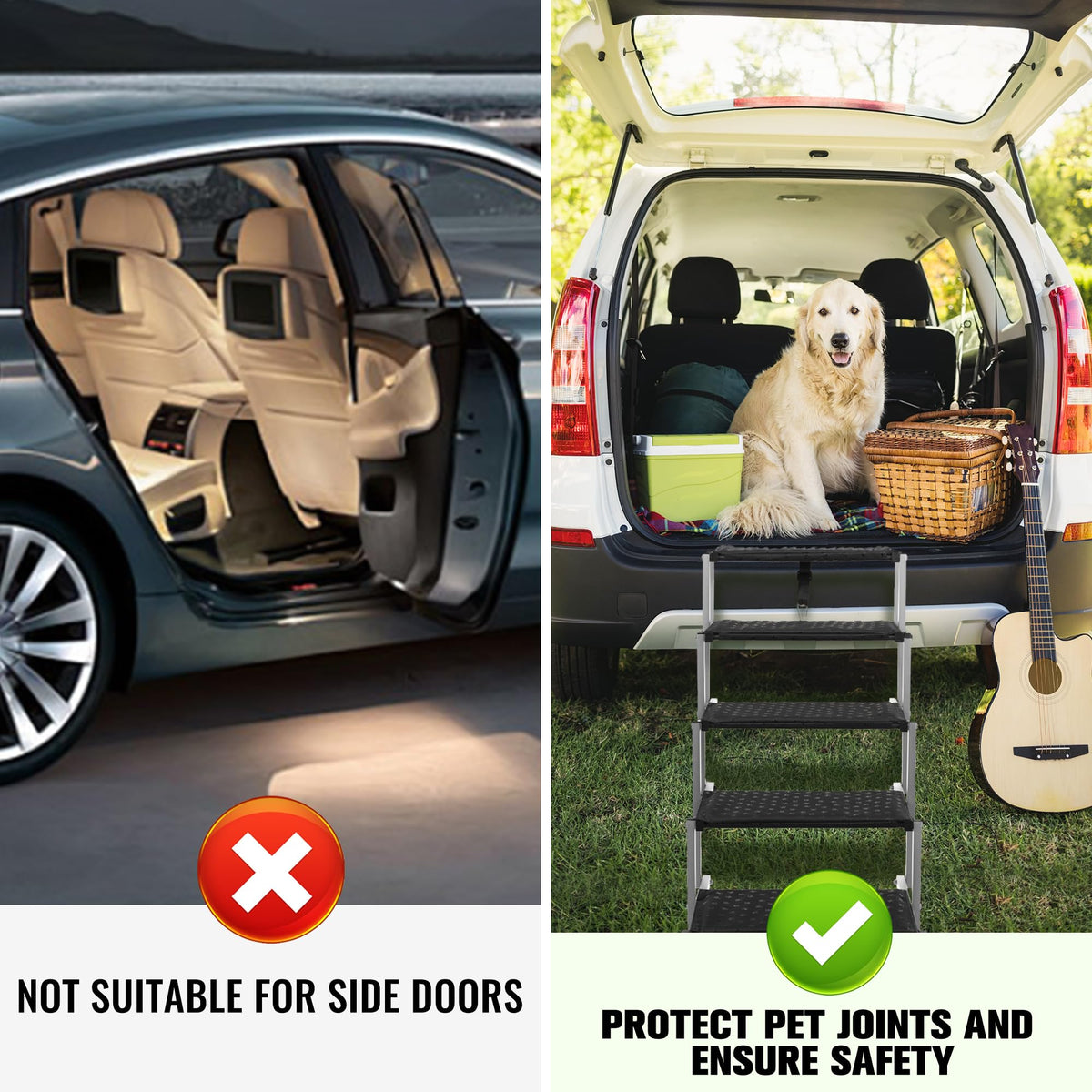 Foldable Dog Stairs for Car L73793