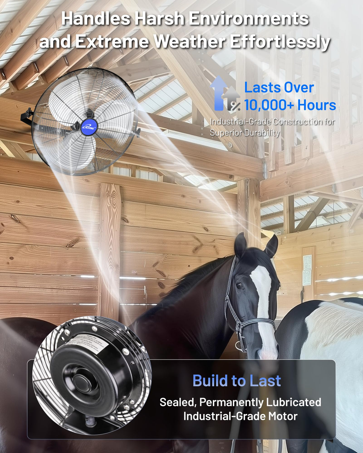 20" Variable Speed Indoor/Outdoor Fan, 4650 CFM, Black S666996