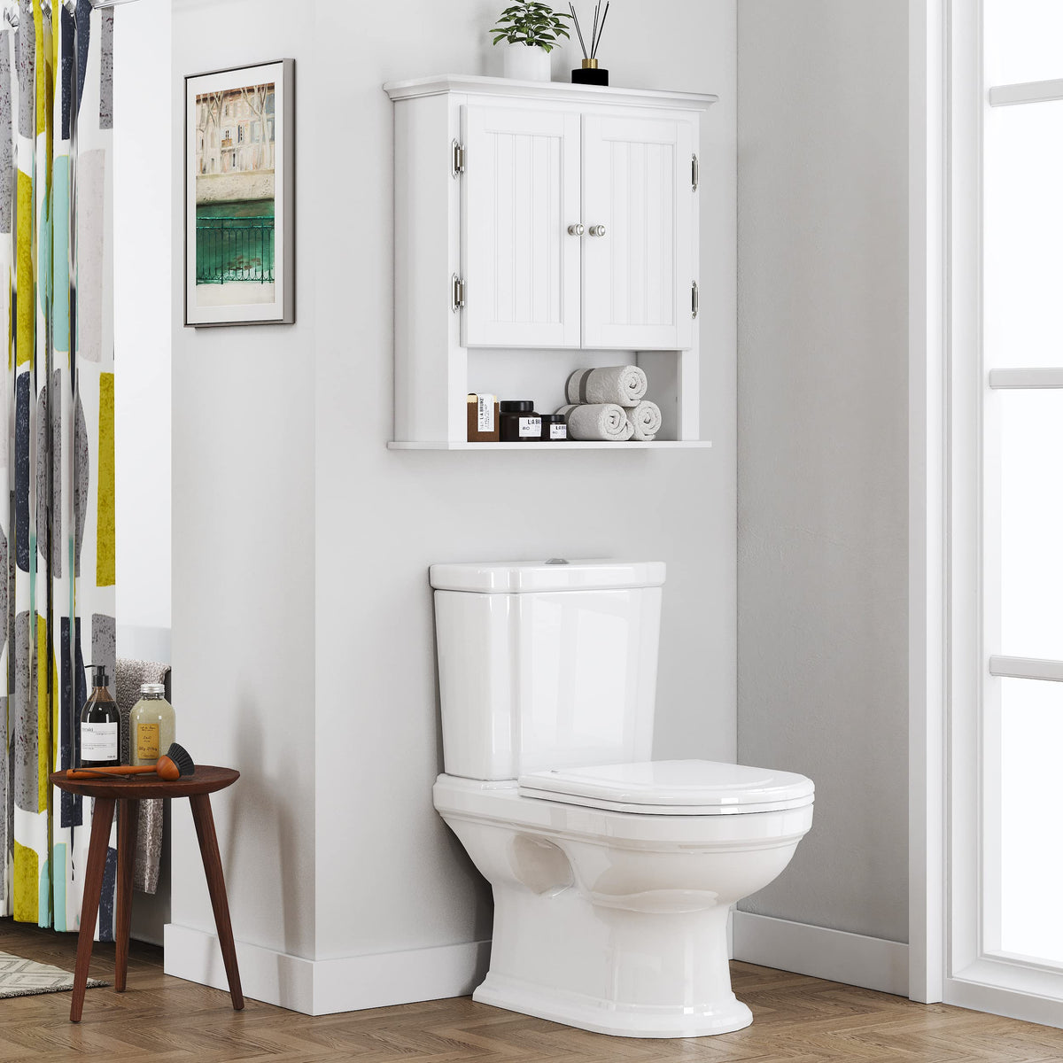 White Wall-Mounted Bathroom Cabinet B465045