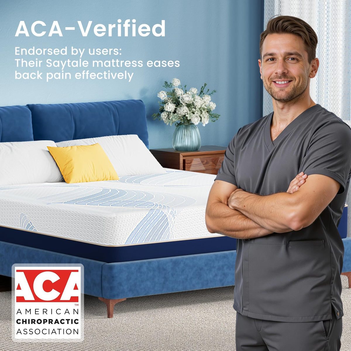 Twin Size 6 Inch Cooling Gel Memory Foam Mattress S83356