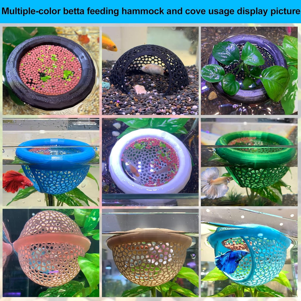 White Floating Betta Fish Hammock Bed and Hide Cave P577