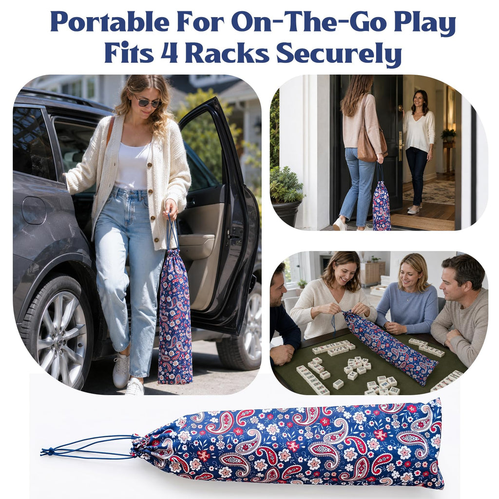 Clear Mahjong Racks with Pushers, 4-Pack M1427