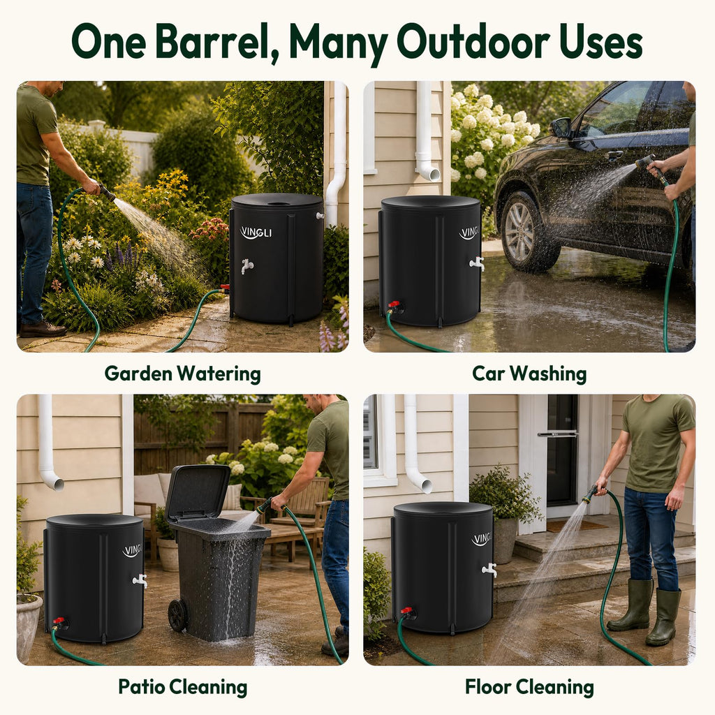 Collapsible 50 Gallon Rain Barrel J419